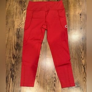 FPMovement CYCLEBAR branded red leggings. Size large.